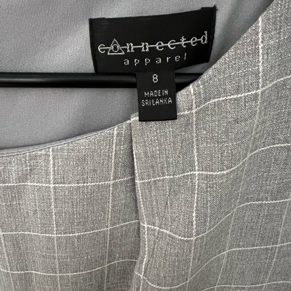 Connected Apparel Grey checkered semi formal dress - size 8 - Picture 4 of 5